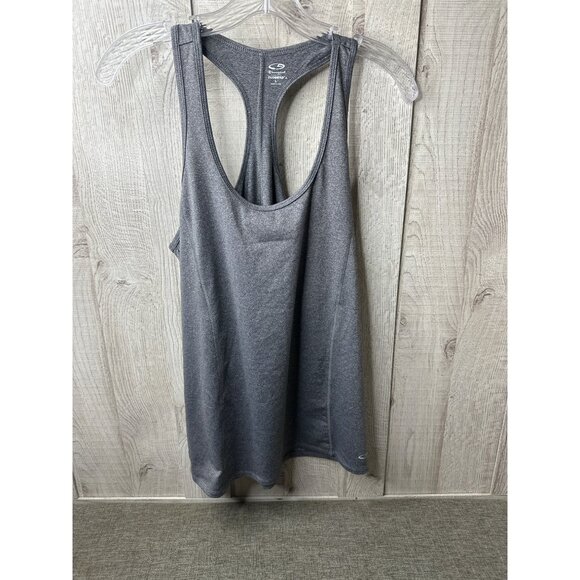 Champion Womens Racerback Tank Top Duodry+ Gray Size L Polyester/Spandex - Picture 1 of 7